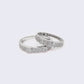 14K Diamond Engagement Trio Ring Set 1Ct Round & Baguette Sim Diamond