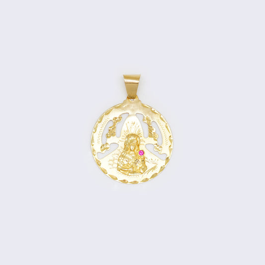 14K Santa Barbara Medal Round Cut-Out