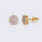 14K Round Micro Pave 0.3ct Diamond Stud Earrings