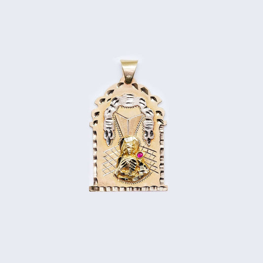 14K Saint Barbara Pendant Charm