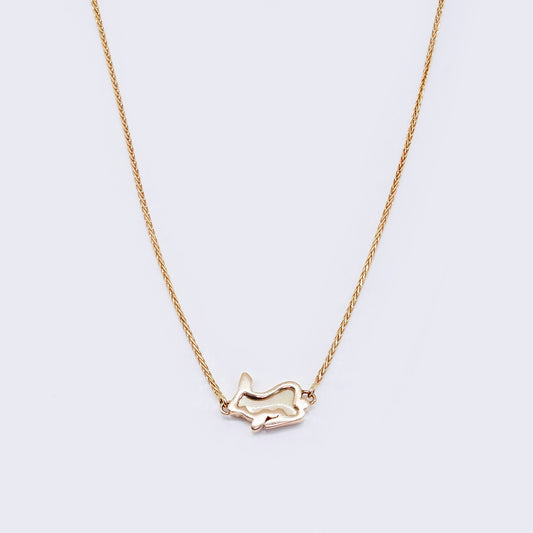14K Bunny Necklace