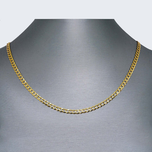 14K CUBAN CURB SOLID CHAIN