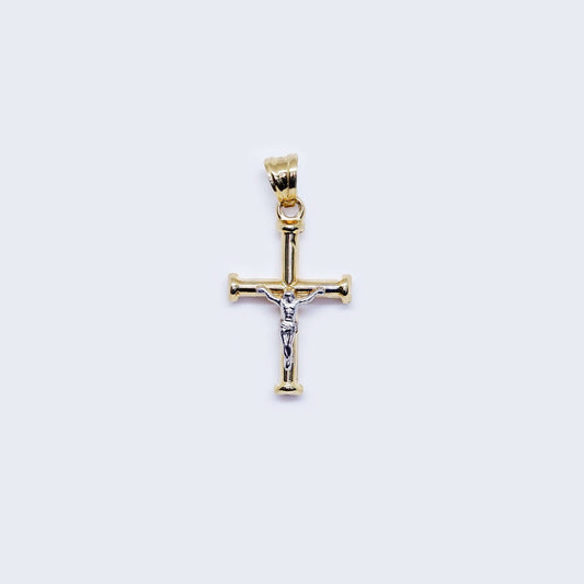 14K Christ In Cross Pendant Charm