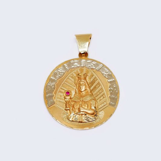 14K Gold Saint Barbara Charm Pendant