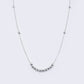 14K White Gold Bead Manual Chocker