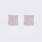 10K Multi-Diamond 0.3ct Square Stud Earrings