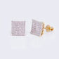 10K Multi-Diamond 0.3ct Square Stud Earrings