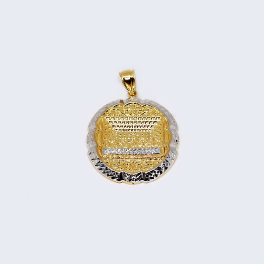 14K Gold Religious Picture "La última cena" Charm Pendant