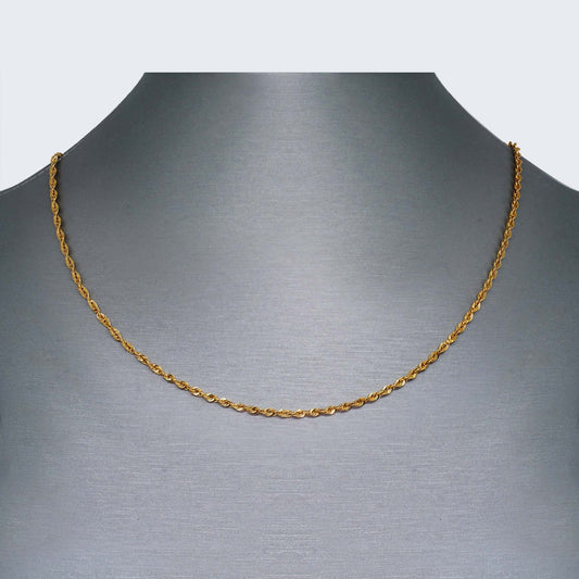 14K HOLLOW ROPE CHAIN