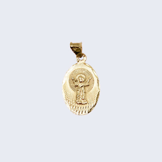 14K Gold Divine Child Divino Niño Pendant Charm