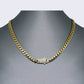 14K Monaco with Cubic Zirconia Link Chocker