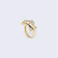 14K Cubic Zirconia Dolphin Ring