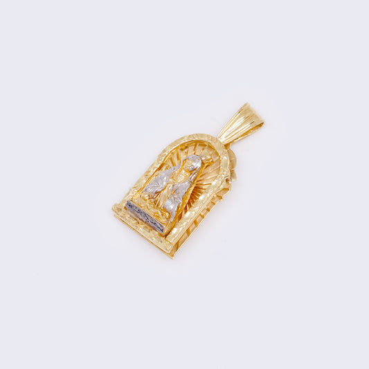 14k Gold Virgen Caridad Two Tone Charm