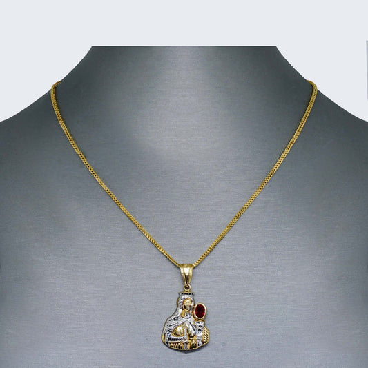 10K Gold Saint Barbara Necklace Set