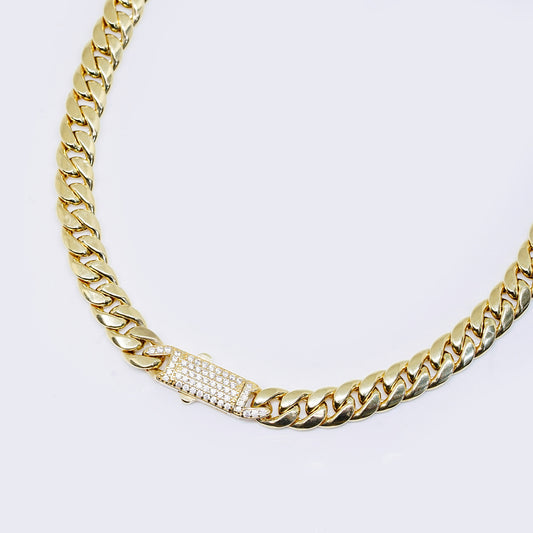 14K Monaco with Cubic Zirconia Link Chocker