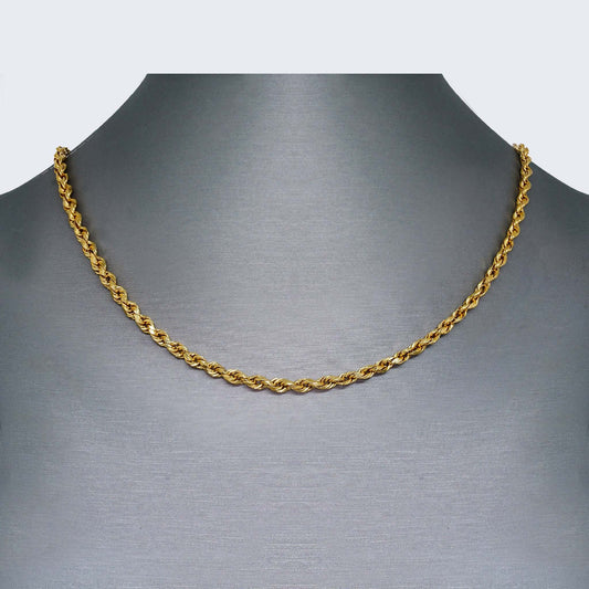 14K HOLLOW ROPE CHAIN