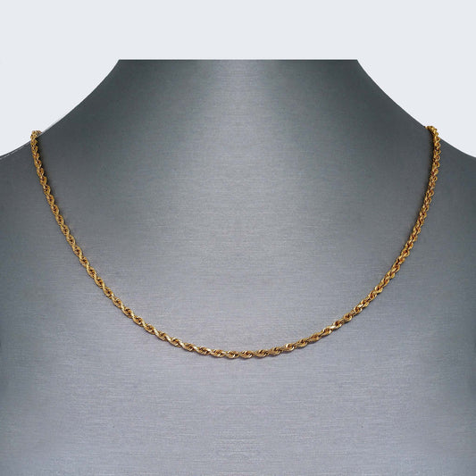 14K SOLID ROPE CHAIN