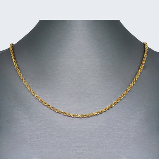 14K HOLLOW ROPE CHAIN