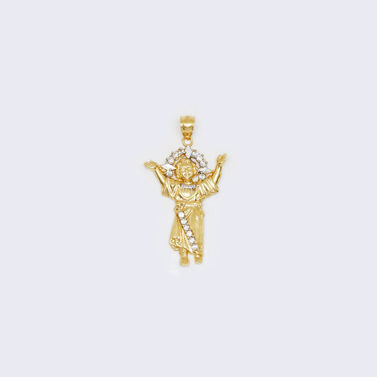 14K Divino Nino CZ Pendant