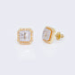 14K Baguette 0.47ct Diamond Stud Earrings