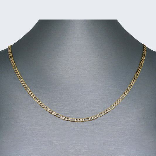 14K FIGARO SOLID TWO TONE CHAIN