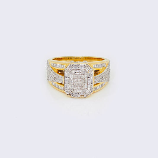 14K Baguette and Round 1.2ct Diamond Ring