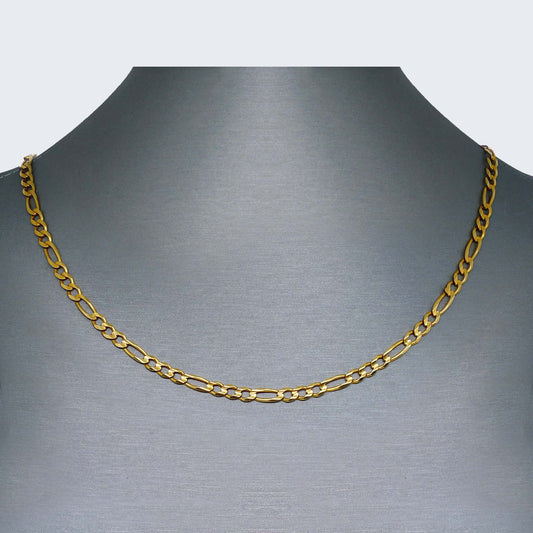 14K FIGARO CHAIN YELLOW GOLD