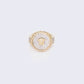 14K Medusa Cubic Zirconia Mens Ring