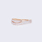 14K Cubic Zirconia 2 Finger Ring