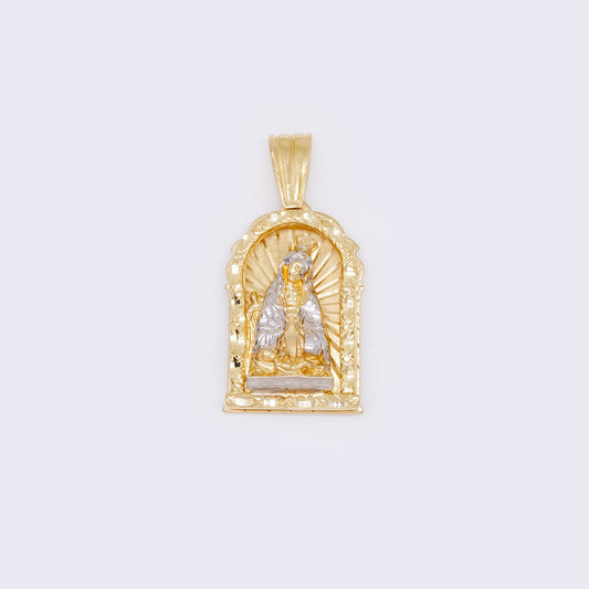 14k Gold Virgen Caridad Two Tone Charm