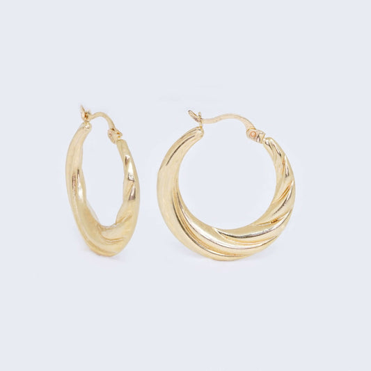 14K Gold Classic Hoop Earrings