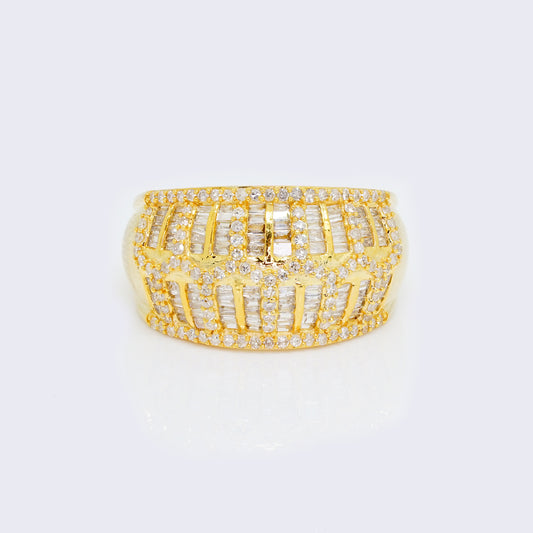 14K Baguette 1.2ct Diamonds Fancy Men's Band