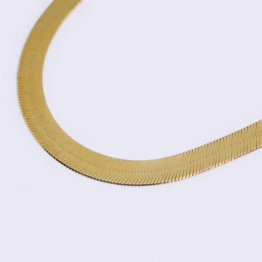 14K Herringbone Chain Necklace