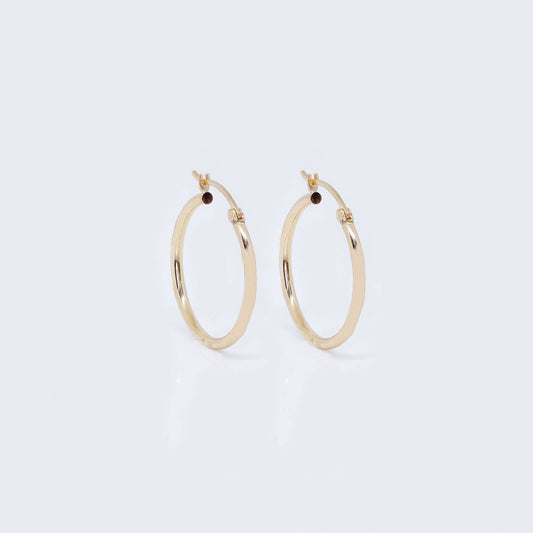 14K Gold Classic Hoop Earrings