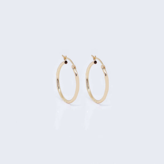 14K Gold Classic Hoop Earrings