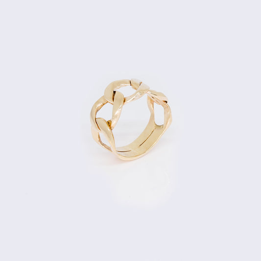 14K Curb Chain Link Ring