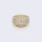 14K 1.34ct Diamond with Baguette and Round Diamonds Men`s Ring