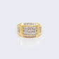 14K Three Row 1.38ct Diamond Ring