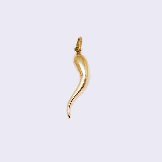 14K Yellow Gold Tail Pendant Charm