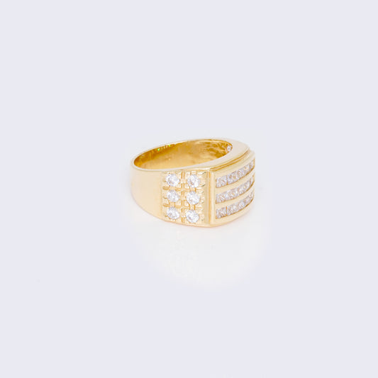 14K Cubic Zirconia Fashion Cluster Ring