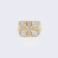 14K Baguette Cross 1.19ct Diamond Ring