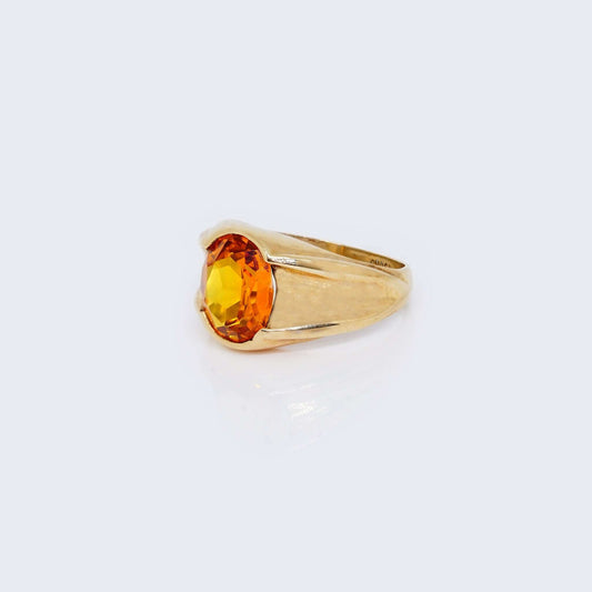 14K CITRINE OVAL STONE