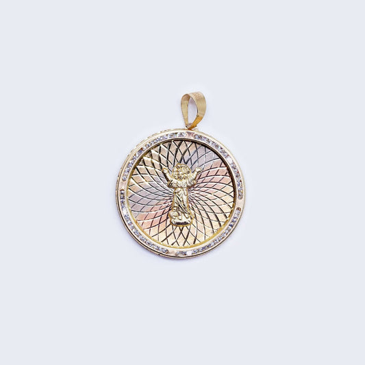 14K Baby Jesus Christ Cubic Zirconia Pendant Charm