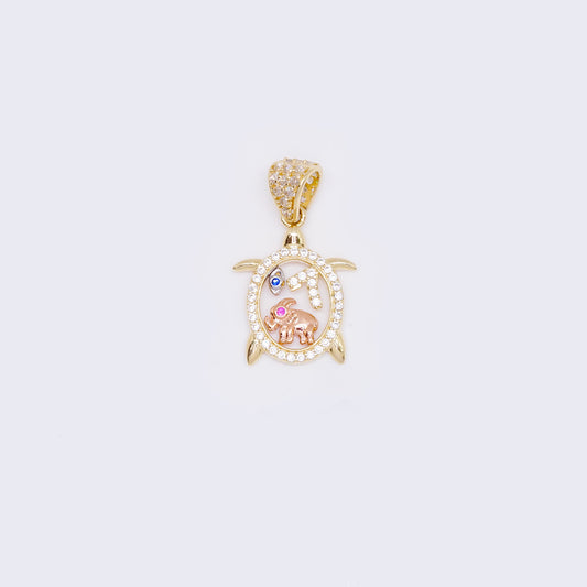 14K Lucky Turtle Pendant