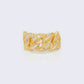 14K 1.5ct Diamond Micropave Chain Link Ring