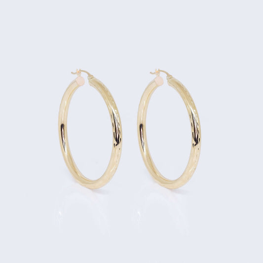 14K Gold Classic Hoop Earrings