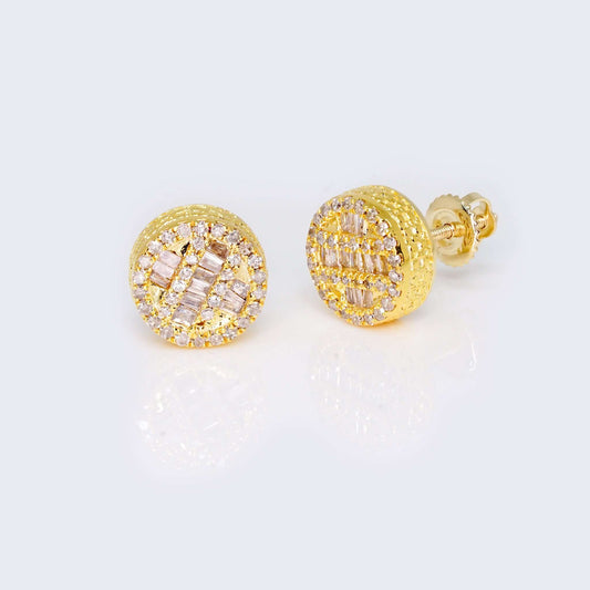 14K Gold Round Design 0.40 CTW Diamond Earrings