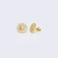 10K Cubic Zirconia Pave Medusa Stud Earrings