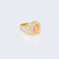 14K Cubic Zirconia Virgen de Guadalupe Horse Shoe Ring