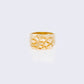 14K Sparkling Rectangular Design Mens Nugget Ring